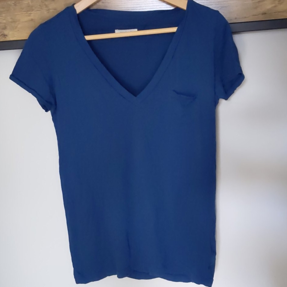 3 for $15 - Aerie Navy Blue V Next Pocket T Shirt